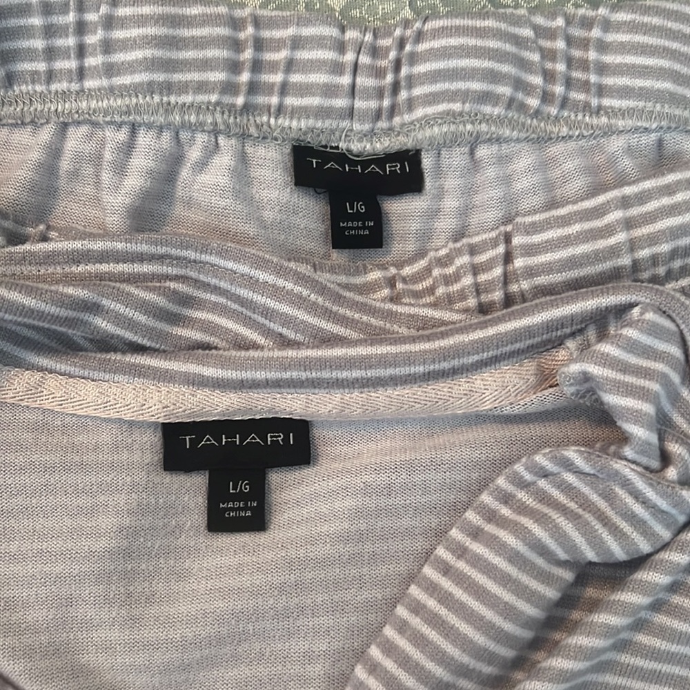 Lavender and white long sleeve pajama set - Picture 3 of 3